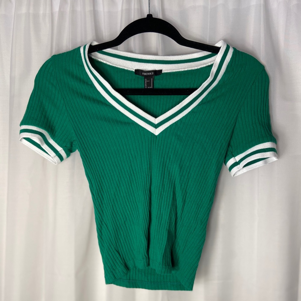 Forever 21 Green Crop Top